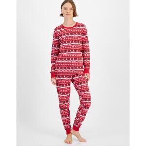 Holiday Lane Women's Merry Mix It Cotton Pajamas Set - Merry Fair L